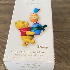 Disney Winnie the Pooh Christmas Ornament with Red and Yellow